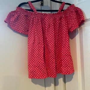 Red Off-Shoulder kids top